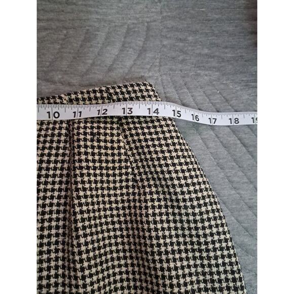 B10 Harve Bernard Sport Maxie Wool Skirt Houndstooth Fringe Sz 8 Lined - Picture 7 of 9